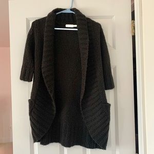 Black Knit Sweater Cardigan